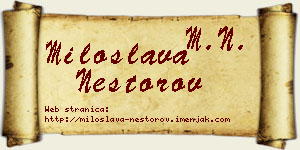 Miloslava Nestorov vizit kartica